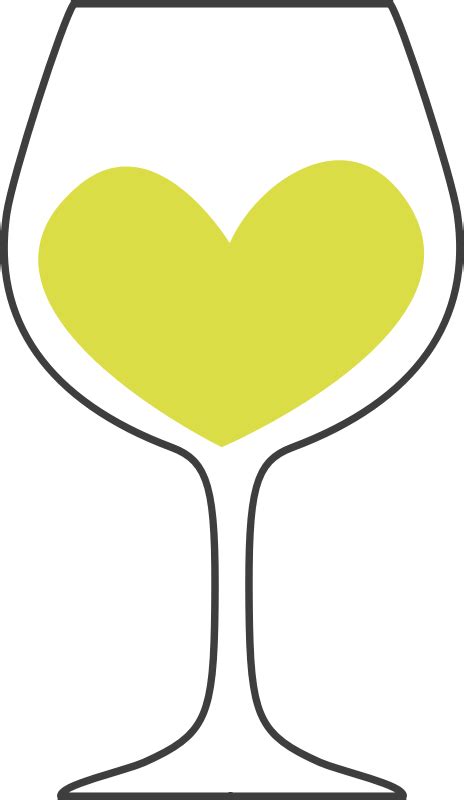 Love of white wine - Openclipart