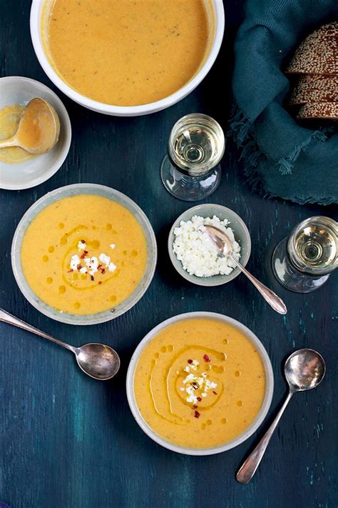 Roasted Butternut Squash Potato Feta Bisque ⋆ Recipe Roasted