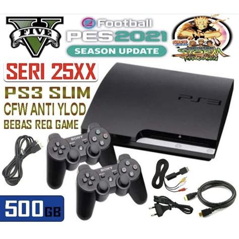 Jual PS 3 SLIM CFW HDD 500 GB SERI 25XX FULL GAME PS3 SONY STIK