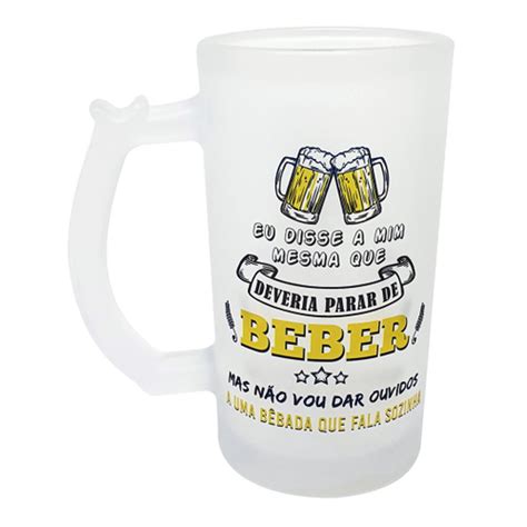 Caneca Vidro Chopp Cerveja Personalizada Eu Disse A Mim Mesma Que