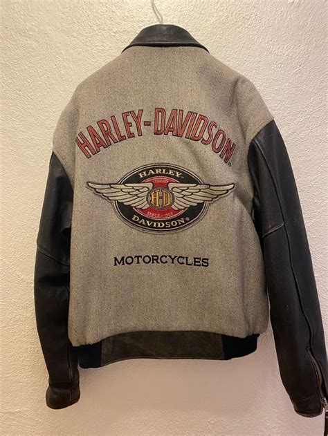 Harley Davidson Leder Stoff Jacke Unikat Kaufen Auf Ricardo