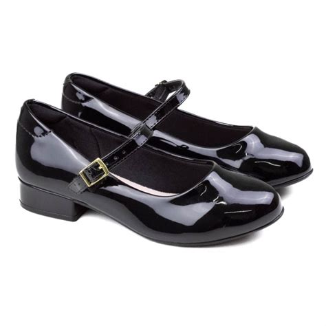 sapato infantil feminino molekinha verniz premium preto