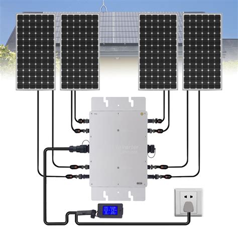 Miumaeov 1200W Micro Inverter Solar Grid Tie Inverter IP65 DC To AC