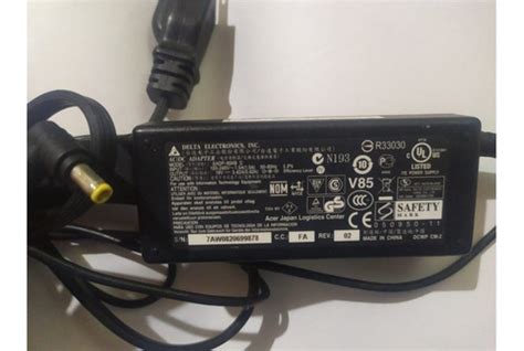 Cargador Laptop Acer 19v 3 42 A Punta Amarilla Original Cuotas Sin