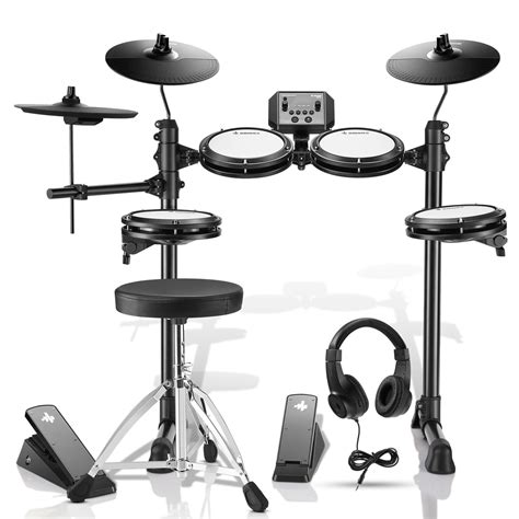 Donner Ded Electric Drum Set Drum Quiet Mesh Pad With Throne