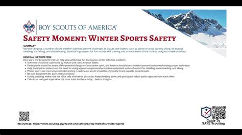 January 2024 Roundtable Safety Moment Winter Sport Safety Youtube