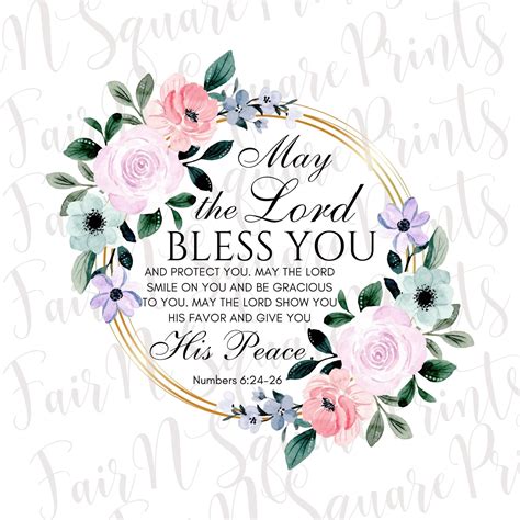 May The Lord Bless You Numbers 624 26 Png File For Sublimation