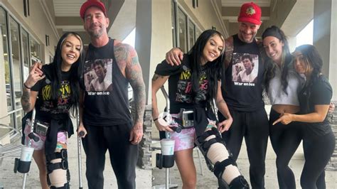 CM Punk Links Up With Cora Jade After ACL Surgery WWE News Corajade