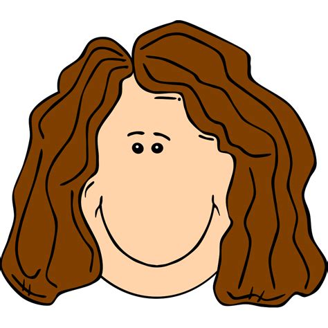 Smiling Brown Hair Lady Png Svg Clip Art For Web Download Clip Art