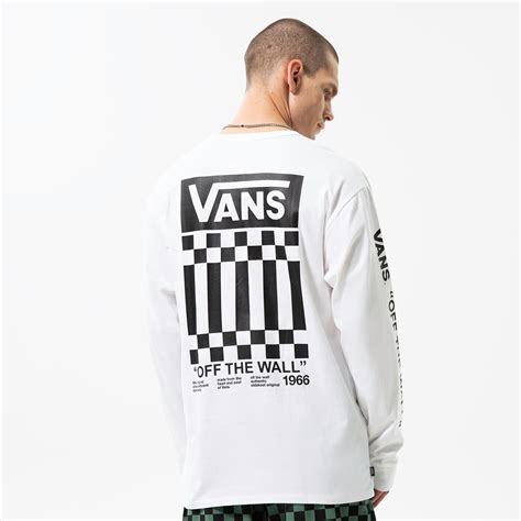 Vans T Shirt Off The Wall Check Graphic Ls Tee Vn A S Zwht Wei