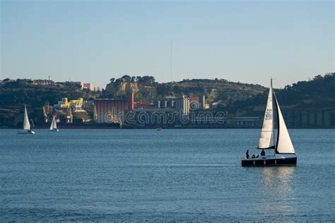 Lisbon Portugal Sailboats On Tagus River Editorial Stock