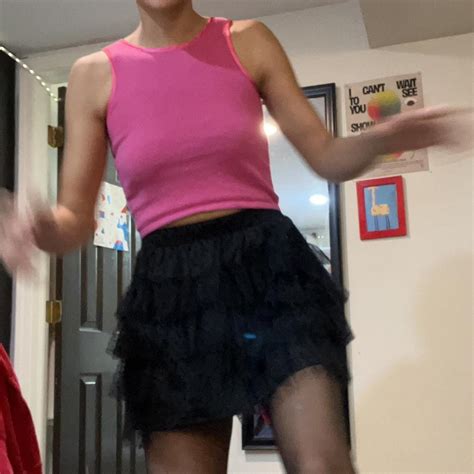 Adorable XS Hot Pink Crop Top Lol See Last Pic Depop