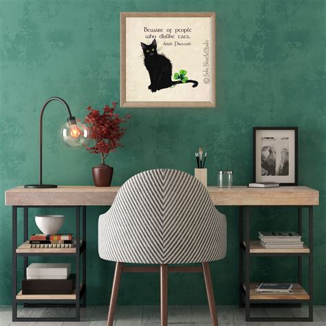 DIGITAL Irish Art Print Cat Wall Art Beware of People Who Dislike Cats. Irish Proverb Printable ...