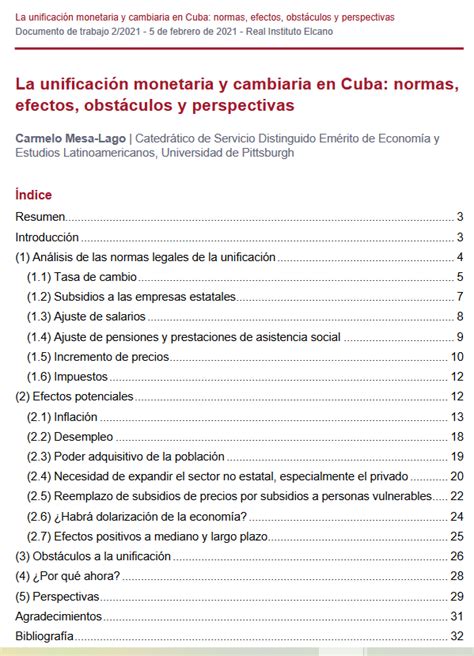 La Unificaci N Monetaria Y Cambiaria En Cuba Normas Efectos