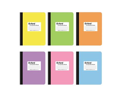 Oxford Composition Notebooks 6 Pack Wide Ruled Paper 9 34 X 7 12