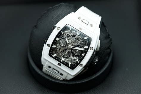 Hublot Spirit Of Big Bang 642hx0170rx White Ceramic Skeleton Dial Rubber Strap 42mm Luxury