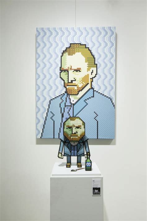 Pixel Art Papercraft Vincent van Gogh Created by... | it8Bit Paper Toys, Paper Crafts, Geek ...