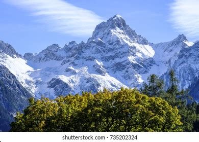 Famous Austrian Mountain Zimba Automn Vorarlberg Stock Photo (Edit Now) 735202324