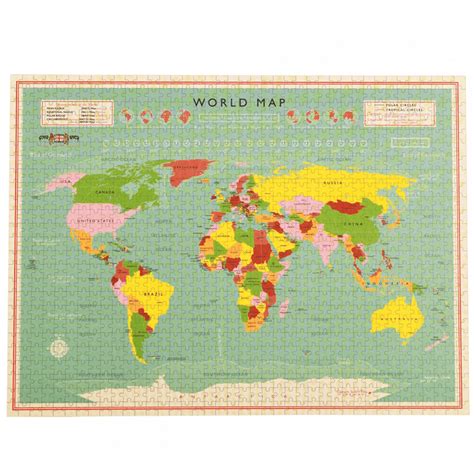 ﻿jigsaw Puzzle 1000 Pieces World Map ﻿rex London