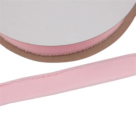 Fita Gorgurão Franja Desfiada Yama Pearl Pink 123 25mm 1 Metro