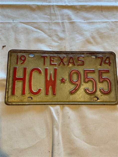 TEXAS LICENSE PLATE Vintage license plate Lone Star State | Etsy