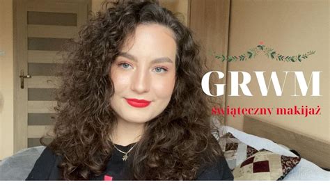 GET READY WITH ME świąteczny makijaż czerwona pomadka YouTube