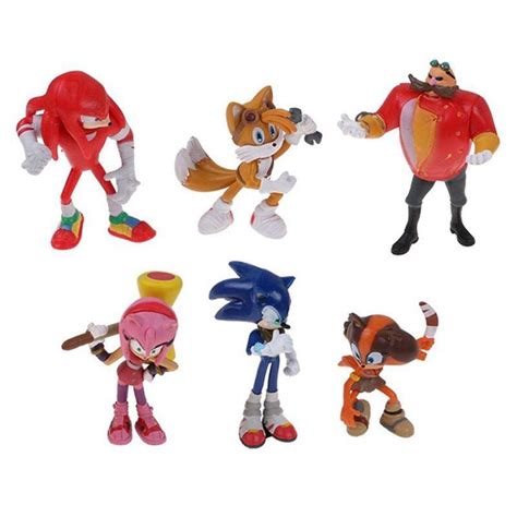 Pcs Set Sonic The Hedgehog Toys Amy Tails Mephiles Knuckles Pvc Figure