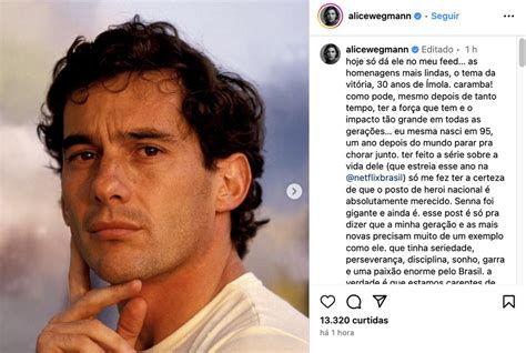 Famosos Prestam Homenagens A Ayrton Senna Anos Ap S A Morte Do Piloto