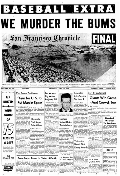 Are These The 6 Greatest SF Chronicle Front Pages Of All Time Datebook