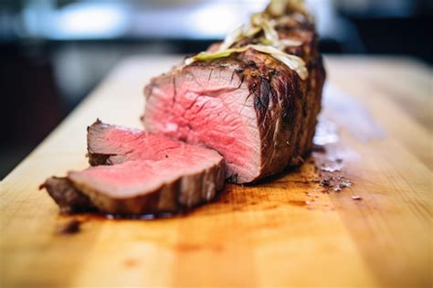 Premium Photo Properly Cooked Steak Cut Open To Show Safe Internal Color