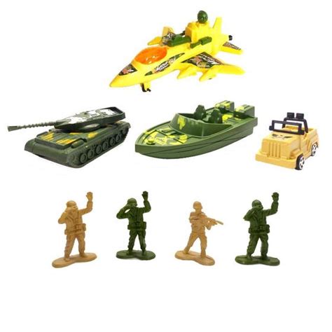 Brinquedo Infantil Cole O Militar Avi O Tanque Barco Soldados E