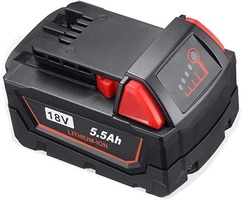 Milwaukee Akku M18 B5 18 V 5 0 Ah Red Li Ion Amazon De Baumarkt