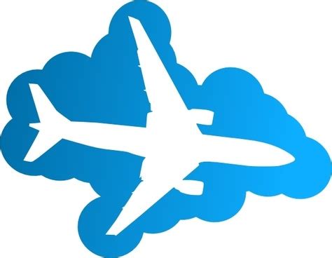 Plane silhouette flying through clouds Free vector in Open office drawing svg ( .svg ) vector ...