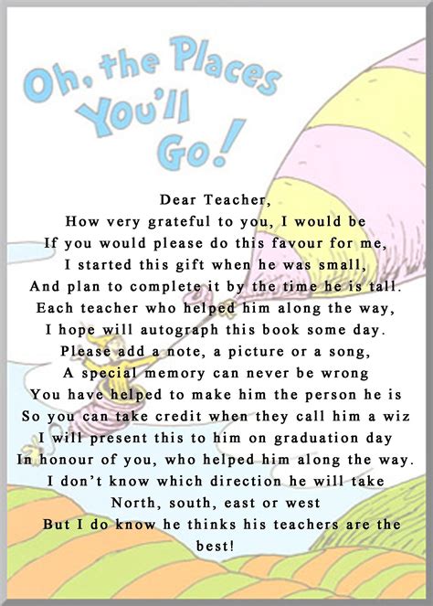 Oh The Places Youll Go Printable Sign