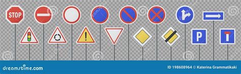 European Traffic Signs. Vector Road Icons Collection. | CartoonDealer ...