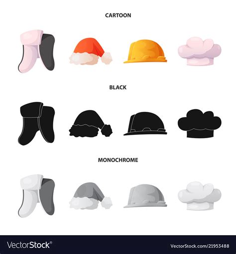 Isolated Object Of Headgear And Cap Symbol Set Vector Image