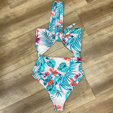 New Womens Dolce Vita Tropical One Piece Set Bikini Gem