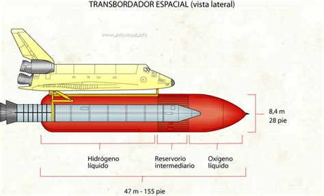 Transbordador Espacial Vista Lateral Diccionario Visual