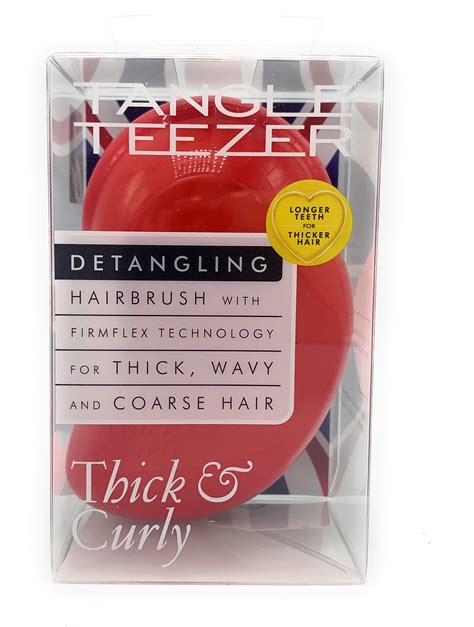 Tangle Teezer Thick & Curly Detangling Hairbrush - Salsa Red - Walmart.com