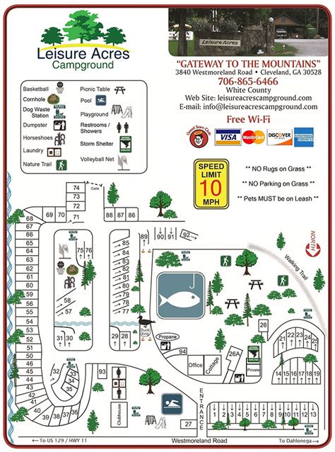 park map - Leisure Acres Campground