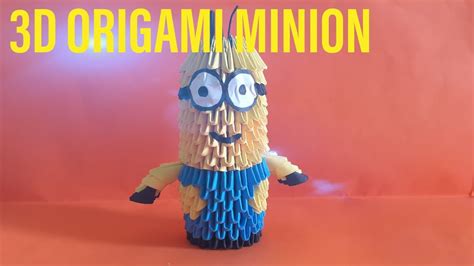 How To Make 3d Origami Minion YouTube