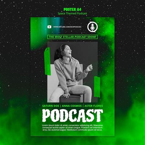 Podcast Poster Template Tulisan