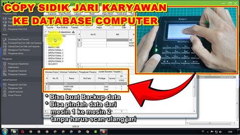 Cara Mudah Copy Fingerprint Atau Sidik Jari Karyawan Di Mesin Absensi