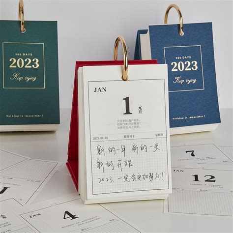 【台灣精選】2023年 2024年 台歷簡約 日歷一天一頁記事 365天辦公周歷本桌面計划 蝦皮購物