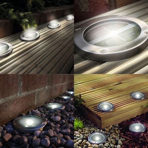 White LED Solar Powered Deck / Decking Lights | Deck lights, Led deck ...