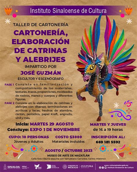 Invitan al taller de cartonería en el Museo de Arte de Mazatlán para