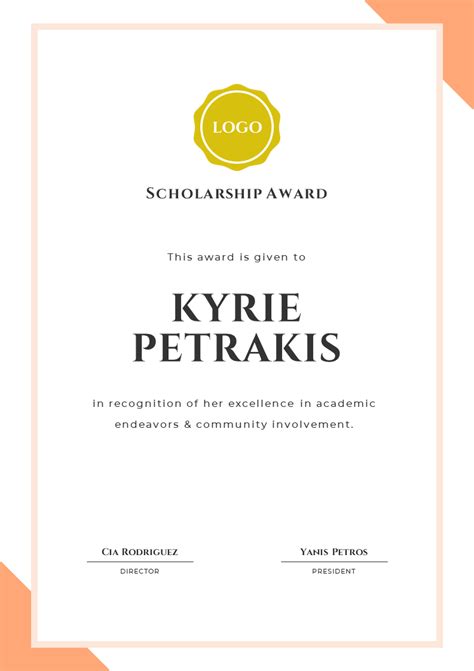 Download Excellence Award Certificate Brain Powerpoint Infographic Template