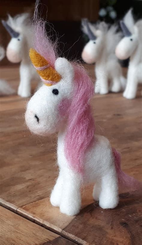 Cute Unicorn In Desired Color Hand Feltfelt Felt Unicorn Pendant