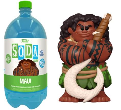 Figurine Soda Vaiana Disney Pas Cher Maui Bouteille Bleue