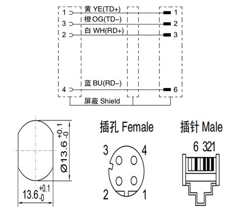 M12 Female To Rj45 D Code Connection Cable China Manufacturer